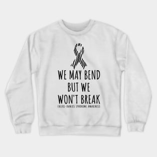 Ehlers Danlos We May Bend But We Won't Break Zebra Ribbon Crewneck Sweatshirt